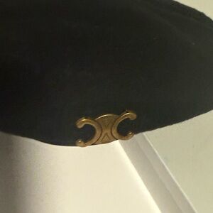 Black Cap with Gold Accent